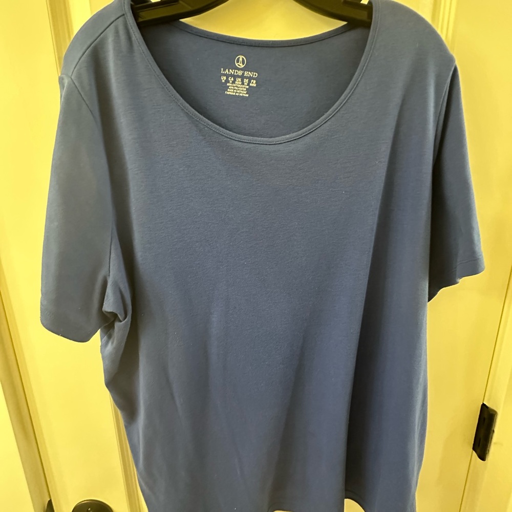 Lands' End Women's Classic Blue Short Sleeve Tee